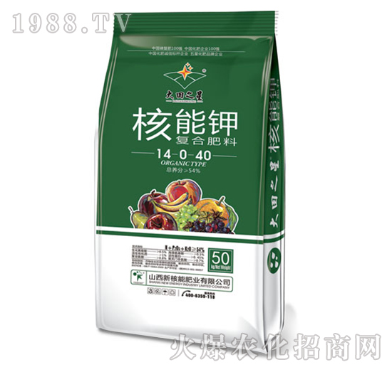 核能鉀復(fù)合肥料14-0-40-大田之星-新核能