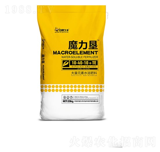 20kg大量元素水溶肥料10-40-10+TE-魔力墾-日晟久豐