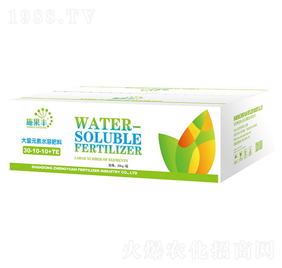 大量元素水溶肥料30-10-10+TE-施果豐-喜農(nóng)旺-正源肥業(yè)
