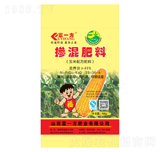 玉米專(zhuān)用摻混肥料25-14-6-富一方