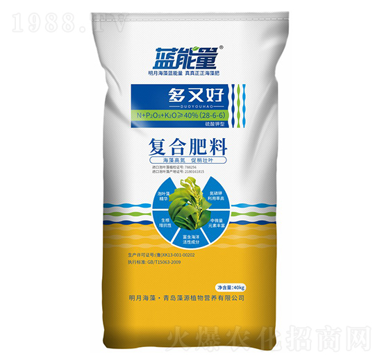 多又好復(fù)合肥料28-6-6-藍(lán)能量-藻源植物
