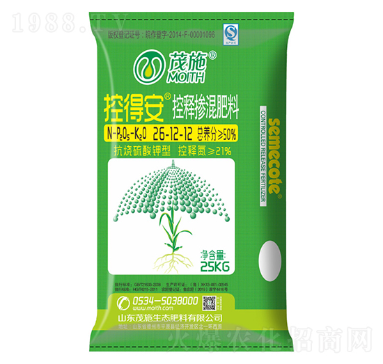 控釋摻混肥料26-12-12-控得安-茂施肥料