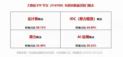 低位补涨AI应用概念活跃,税友股份涨停,华宝基金大数据ETF(516700)盘中涨近2.4%,近4日连续吸金!
